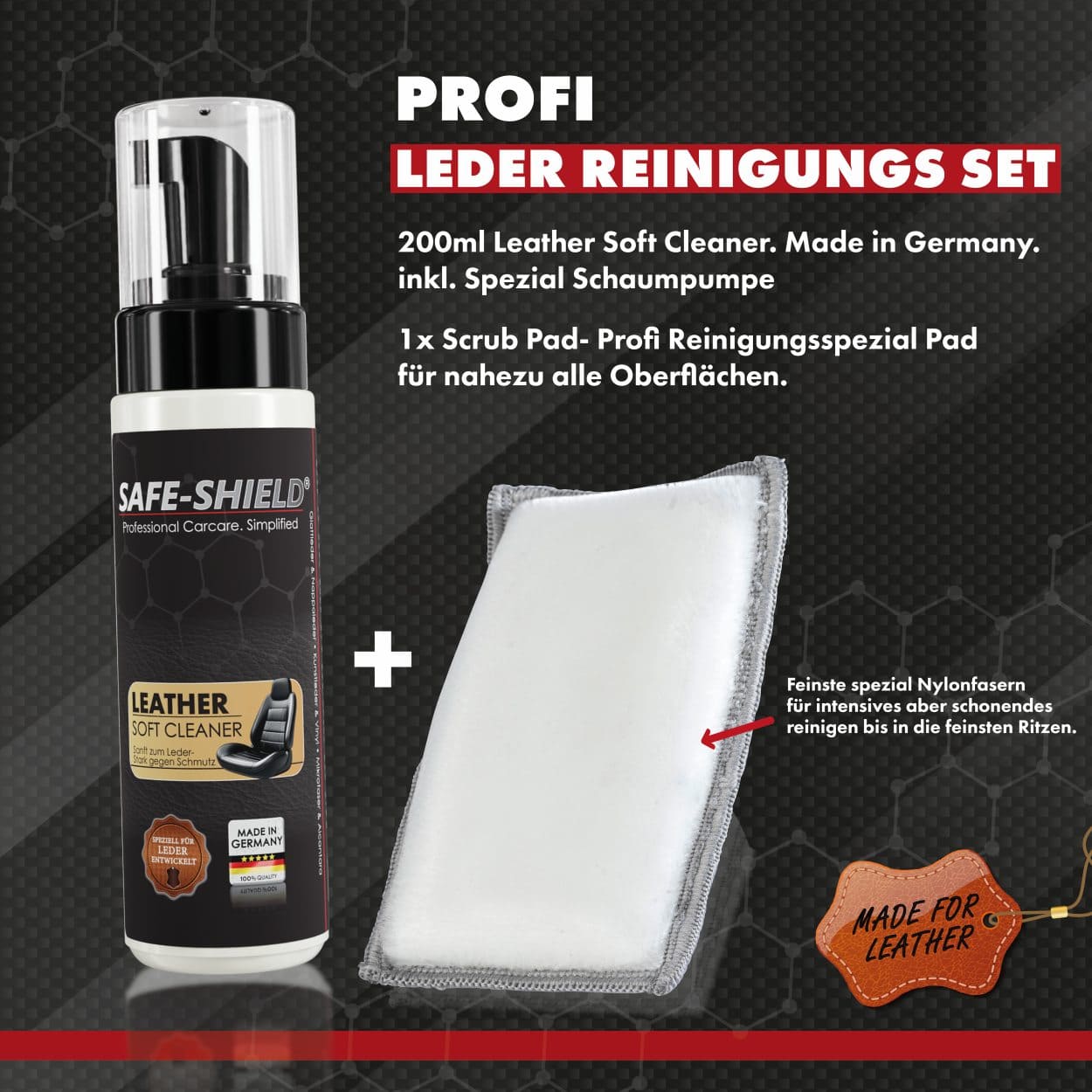 Professional leather cleaning set